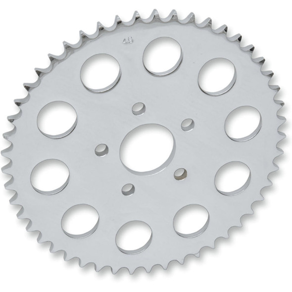 Drag Specialties - Chrome Rear Sprocket fits 530 Chain '00-'21 Big Twin Models (Exc. Models W/ Cush Drive); 2.22" Center Diameter